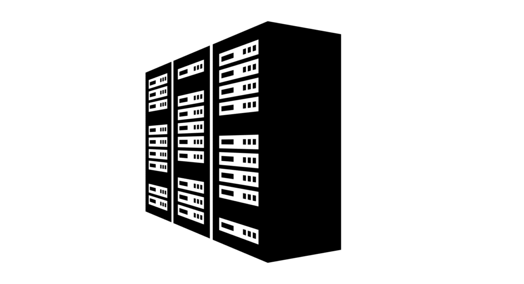 Three data racks representing CenCore’s tech-agnostic platform for secure, modular computing and integration.