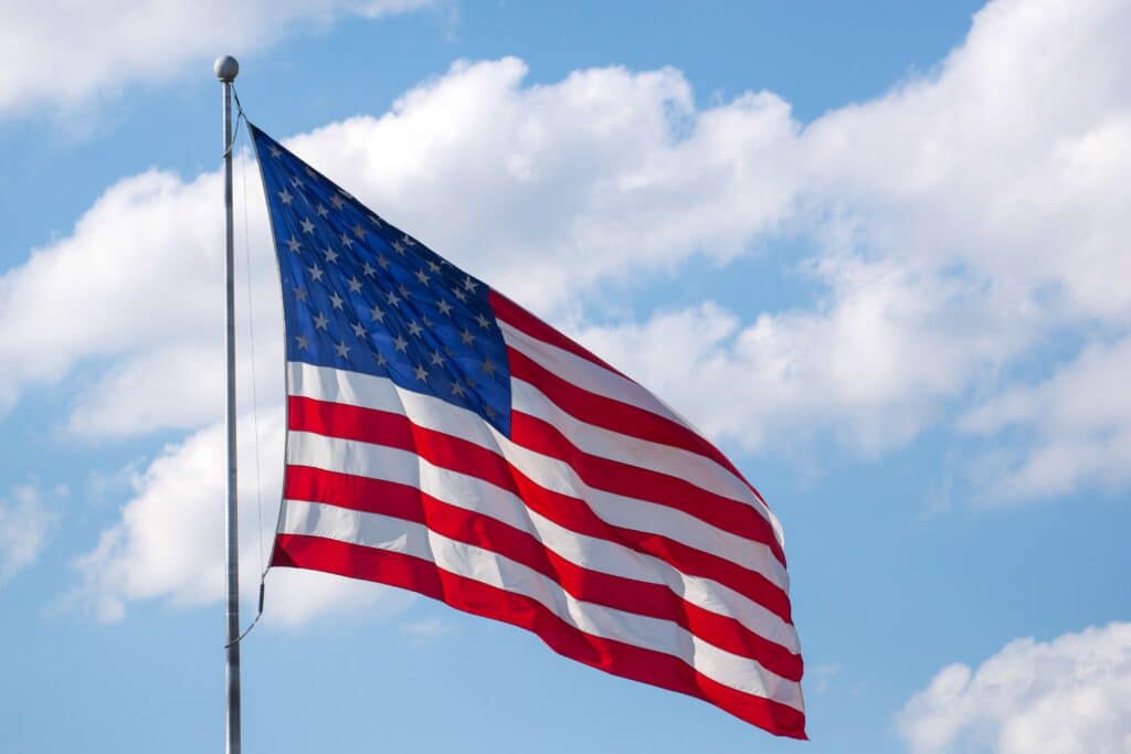 American flag representing our U.S. citizen workforce.