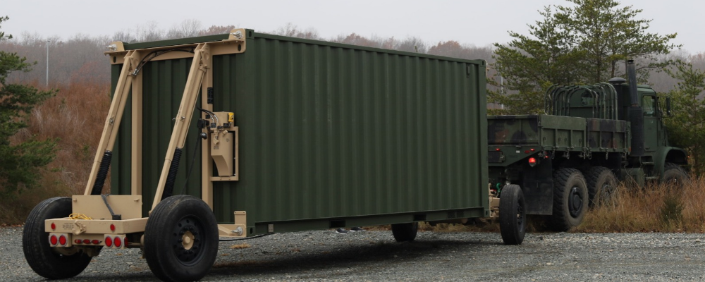 Mobile SCIF being moved.