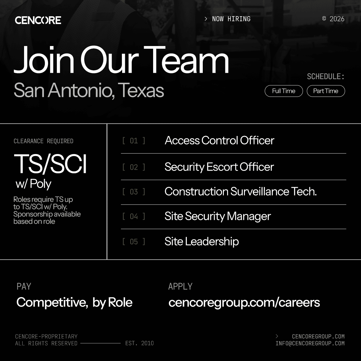 Cleared Security Jobs in San Antonio, TX: Opportunities for CSTs, Security Escorts, and Access Control Personnel 